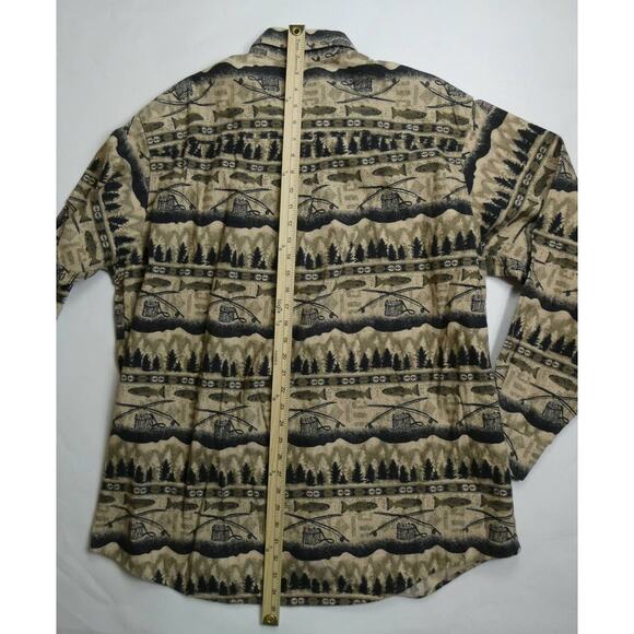 men's WOOLRICH chamois long sleeve button front shirt, fishing, XLARGE - Picture 4 of 4